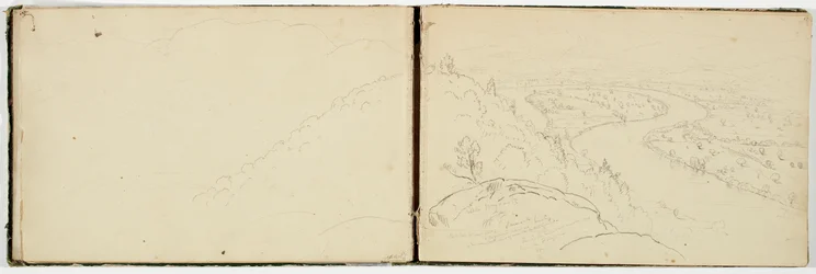 Panorama del meandro en el río Connecticut visto desde el Monte Holyoke, c.1833